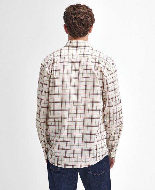 Barbour Pelton Regular Long-sleeved Shirt Hvide | BABO87911