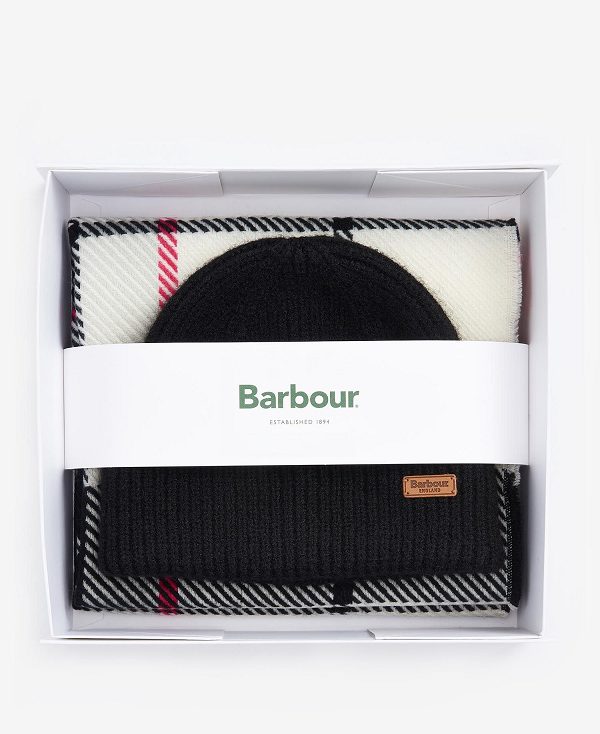 Barbour Pendle Beanie & Blair Scarf Gift Set Sort | BABO90024