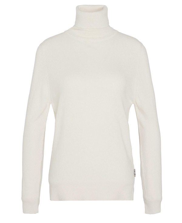 Barbour Pendle Roll-neck Jumper Beige | BABO89713