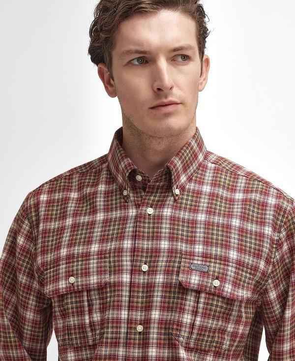 Barbour Penrice Regular Long-sleeved Shirt Rød | BABO87889