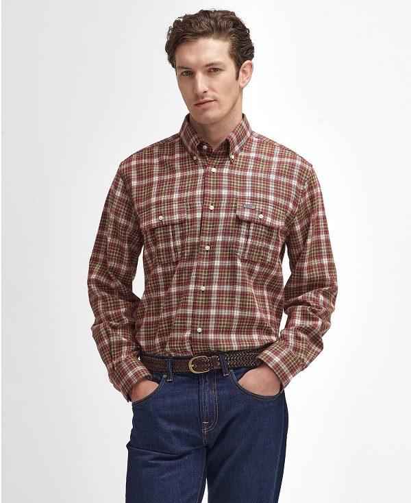 Barbour Penrice Regular Long-sleeved Shirt Rød | BABO87889