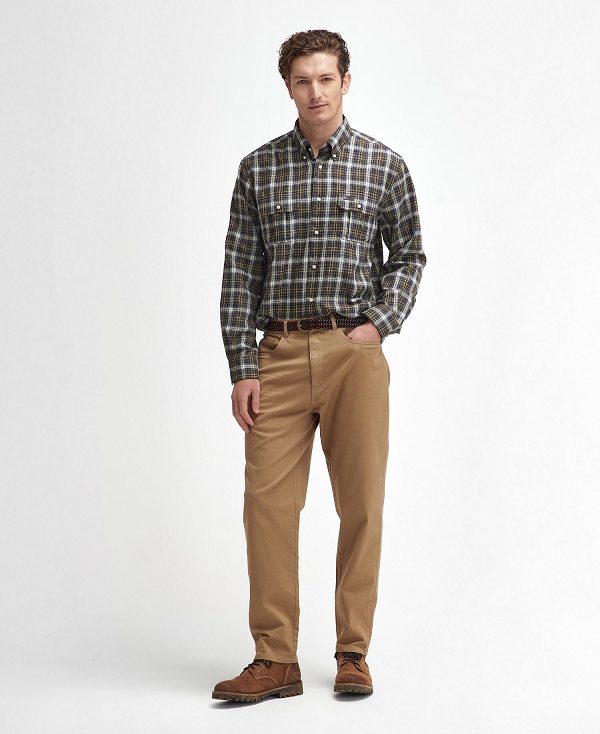 Barbour Penrice Regular Long-sleeved Shirt Mørkeblå | BABO87890