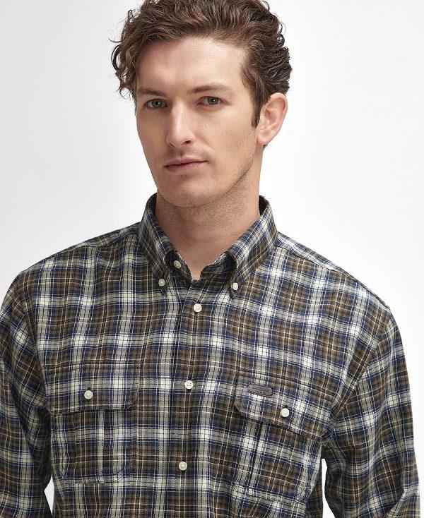 Barbour Penrice Regular Long-sleeved Shirt Mørkeblå | BABO87890