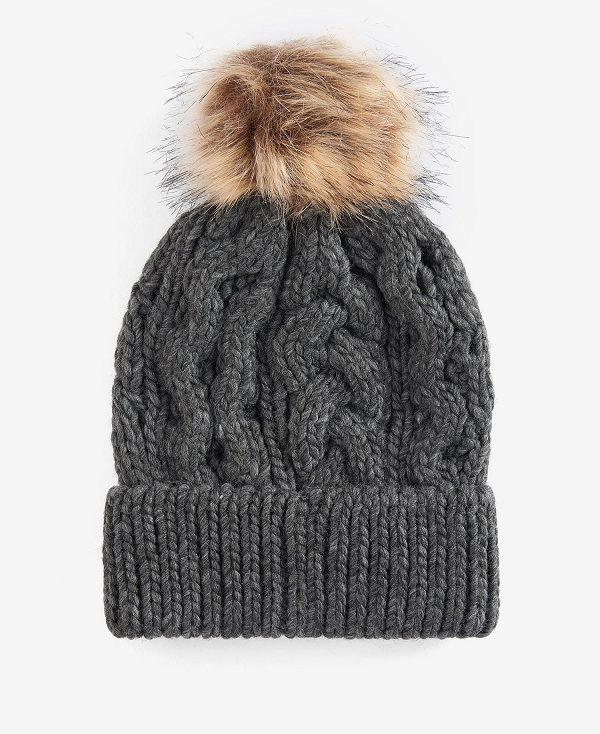 Barbour Penshaw Cable-knit Beanie Mørkeblå | BABO90045