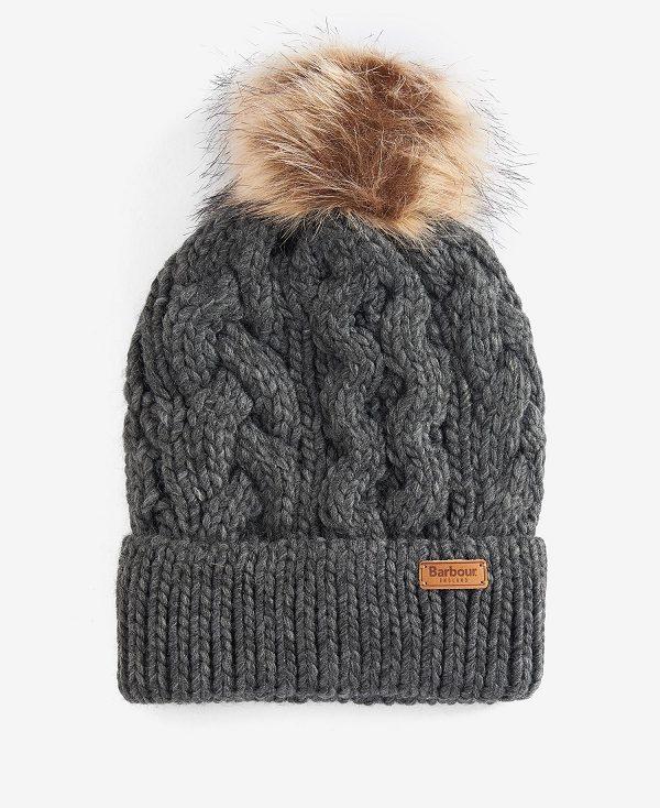 Barbour Penshaw Cable-knit Beanie Mørkeblå | BABO90045