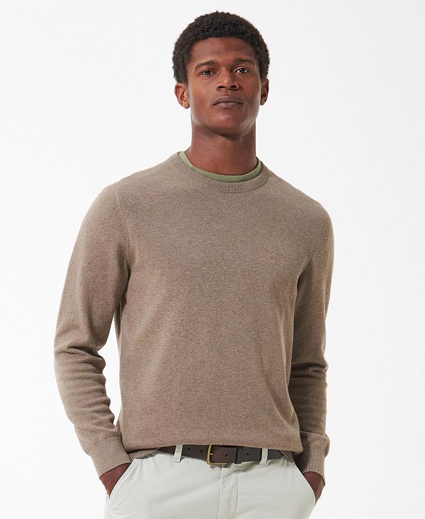 Barbour Pima Cotton Crew Neck Brune | BABO88527