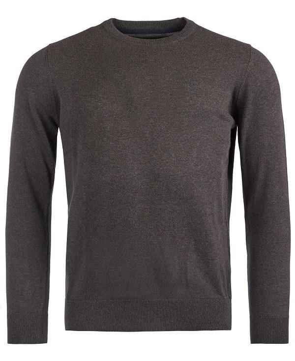 Barbour Pima Cotton Crew Neck Dyb Grå | BABO88581