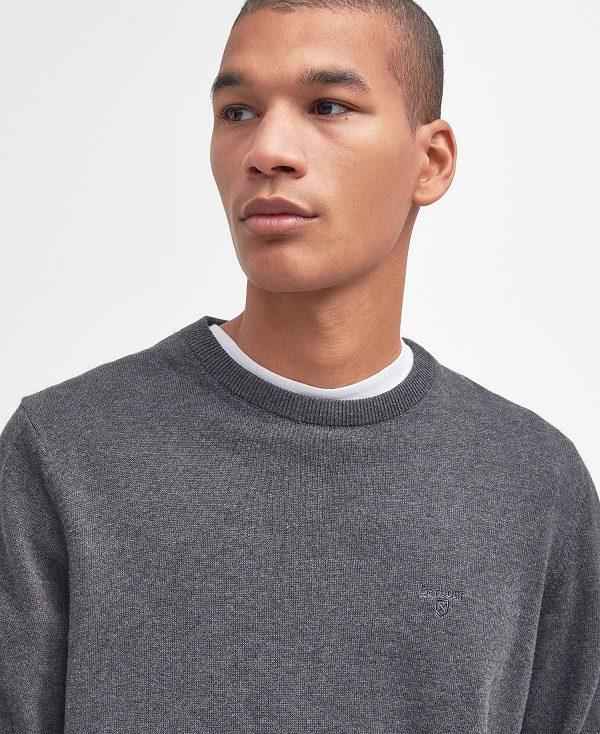 Barbour Pima Cotton Crew Neck Dyb Grå | BABO88581