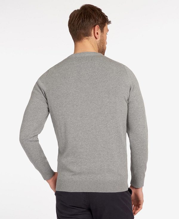 Barbour Pima Cotton Crew Neck Grå | BABO88544