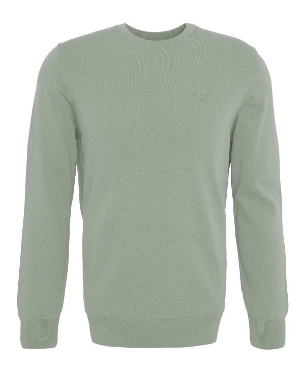 Barbour Pima Cotton Crew Neck Jumper Grøn | BABO88500