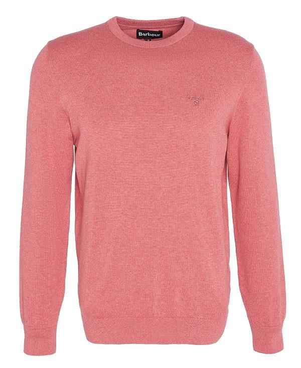 Barbour Pima Cotton Crew Neck Jumper Lyserød | BABO88608