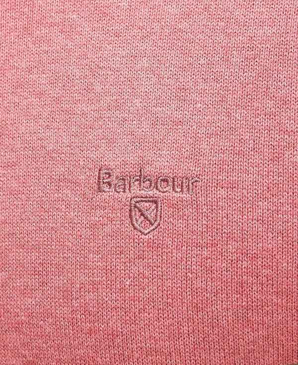 Barbour Pima Cotton Crew Neck Jumper Lyserød | BABO88608