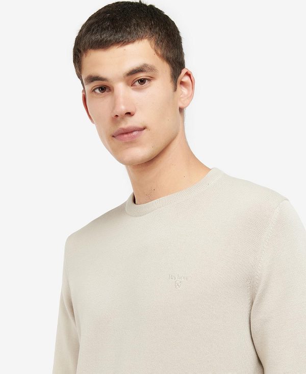 Barbour Pima Cotton Crew Neck Jumper Mørkeblå | BABO88499