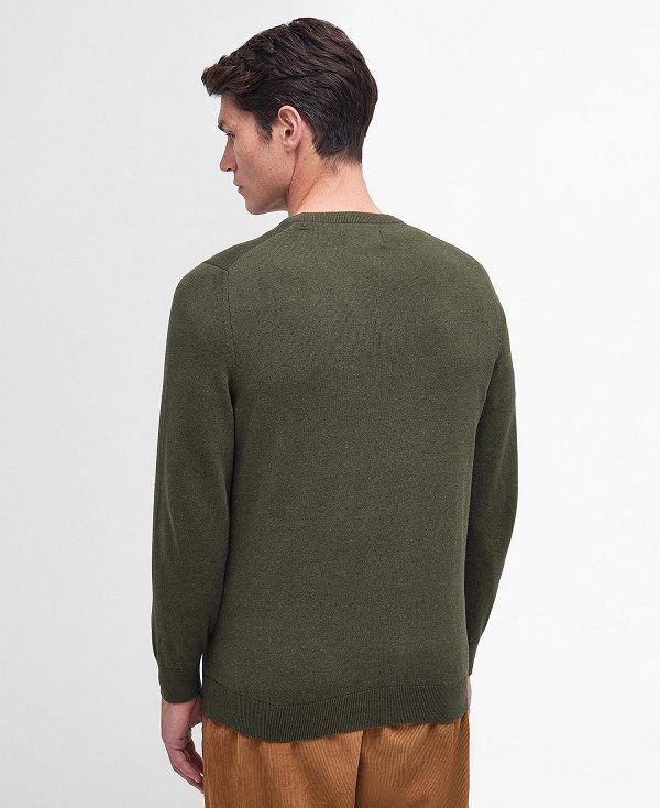 Barbour Pima Cotton Knitted Jumper Grøn | BABO88596