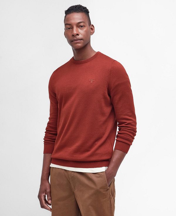 Barbour Pima Cotton Knitted Jumper Rød | BABO88595