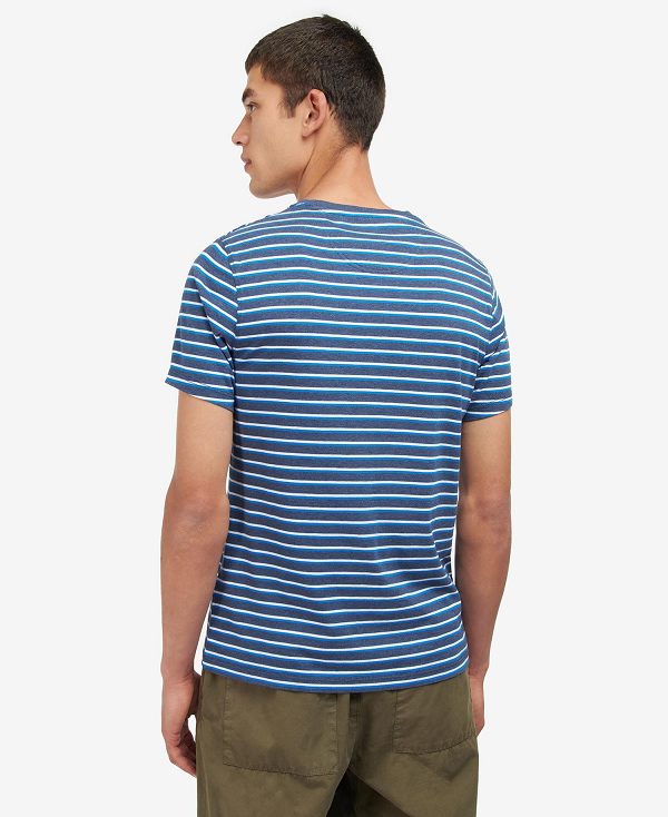 Barbour Ponte Striped T-shirt Grå | BABO88375