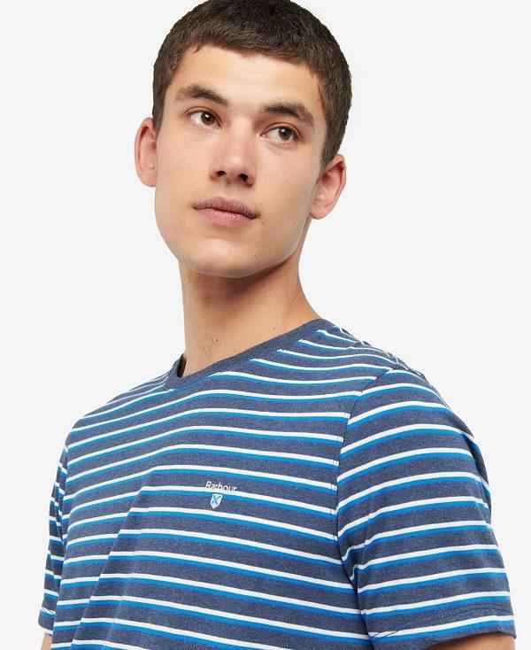 Barbour Ponte Striped T-shirt Grå | BABO88375