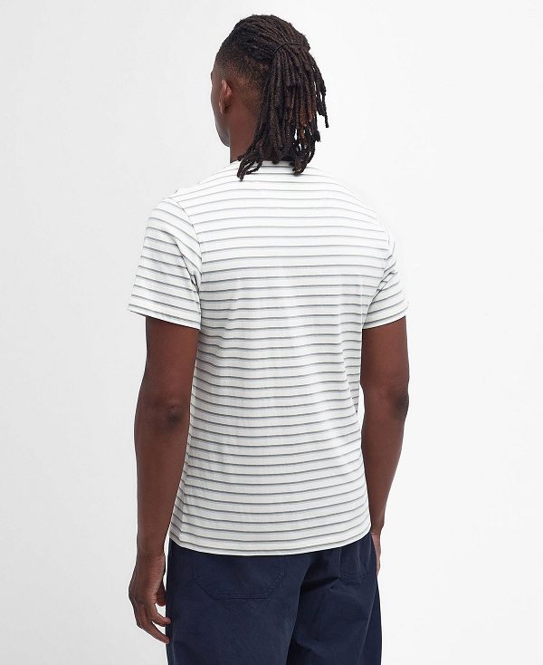 Barbour Ponte Striped T-shirt Hvide | BABO88365