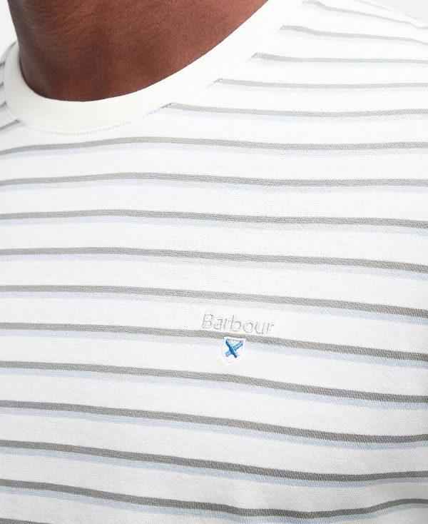 Barbour Ponte Striped T-shirt Hvide | BABO88365