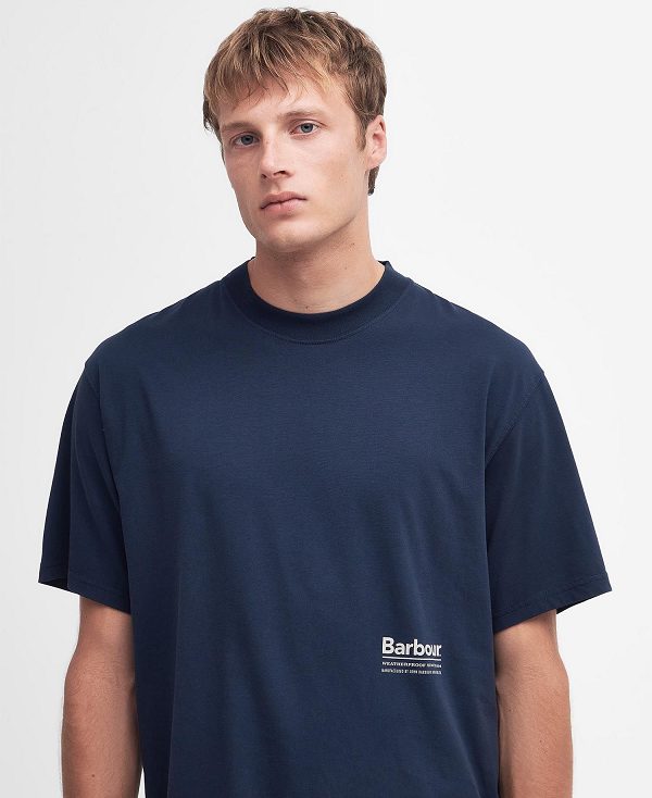 Barbour Portland Oversized T-shirt Mørkeblå | BABO88322