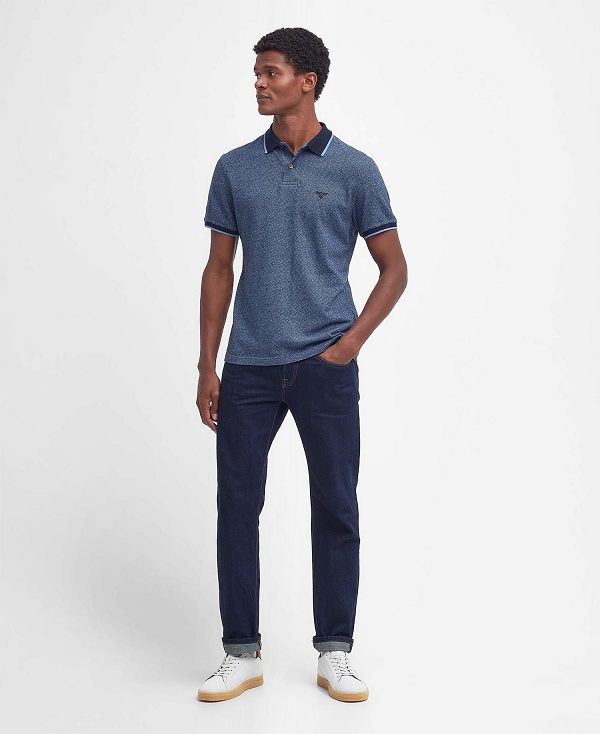 Barbour Powburn Polo Shirt Mørkeblå | BABO88210