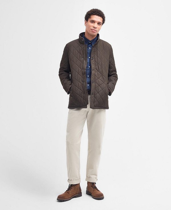 Barbour Powell Quilted Jacket Olivengrøn | BABO87342