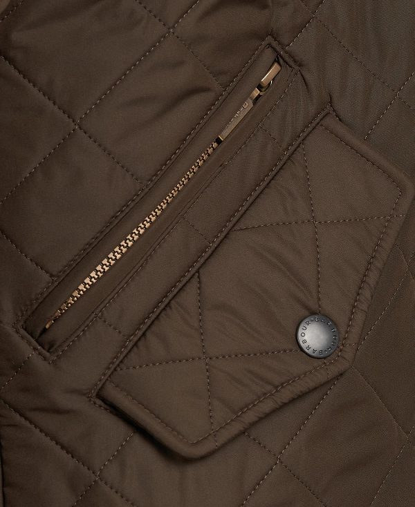 Barbour Powell Quilted Jacket Olivengrøn | BABO87342