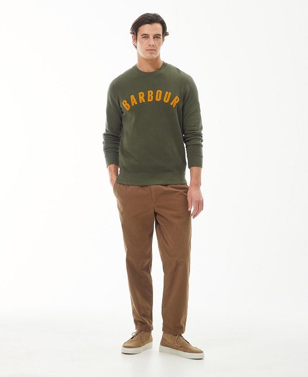 Barbour Prep Logo Crew Grøn | BABO88638