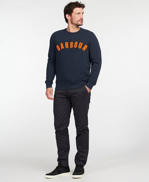 Barbour Prep Logo Sweatshirt Mørkeblå | BABO88435