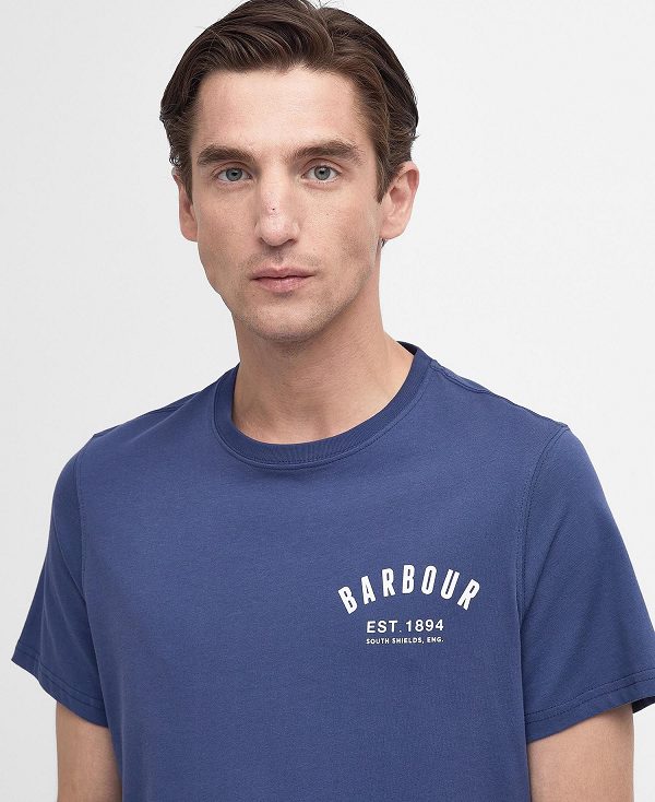 Barbour Preppy T-shirt Blå | BABO88316