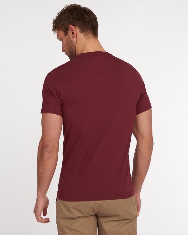 Barbour Preppy T-shirt Bordeaux | BABO88273