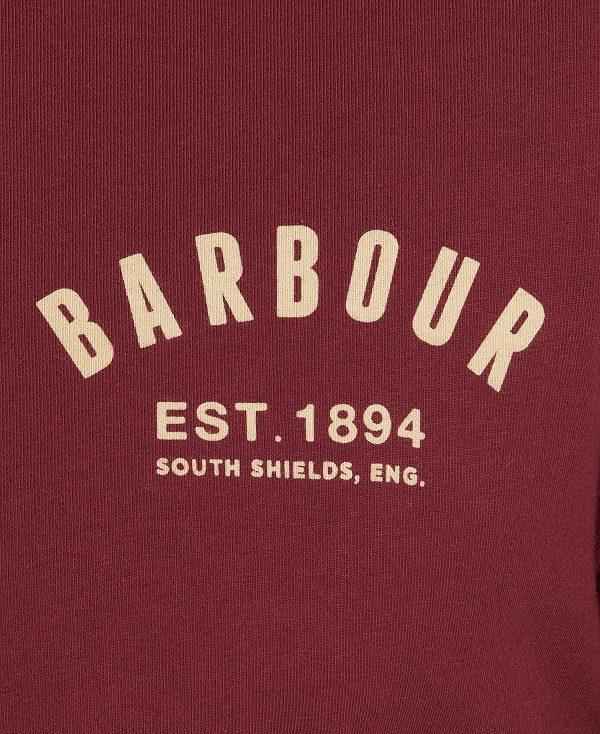 Barbour Preppy T-shirt Bordeaux | BABO88273