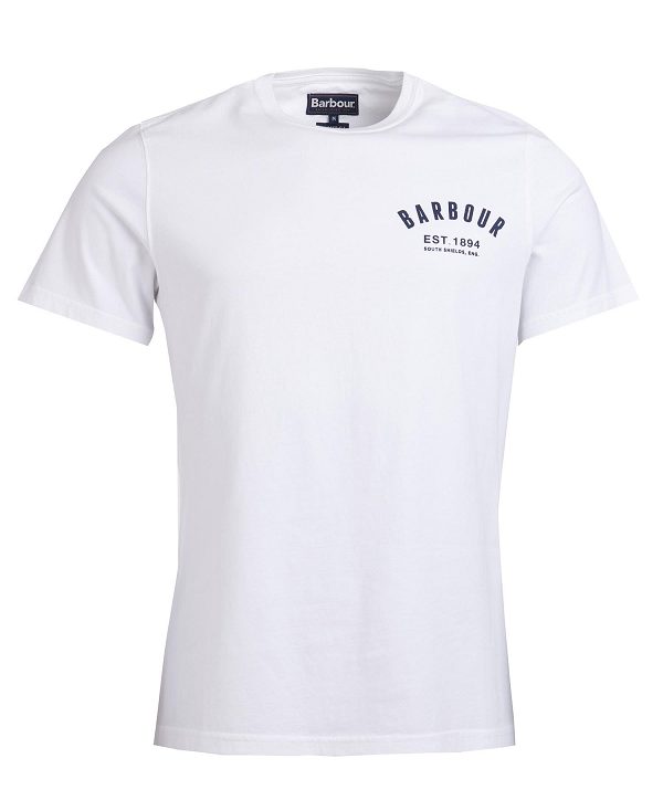 Barbour Preppy T-shirt Hvide | BABO88263