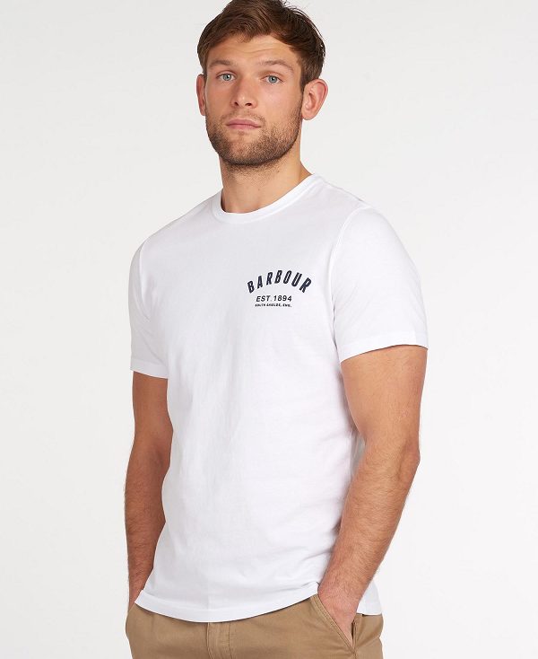 Barbour Preppy T-shirt Hvide | BABO88263