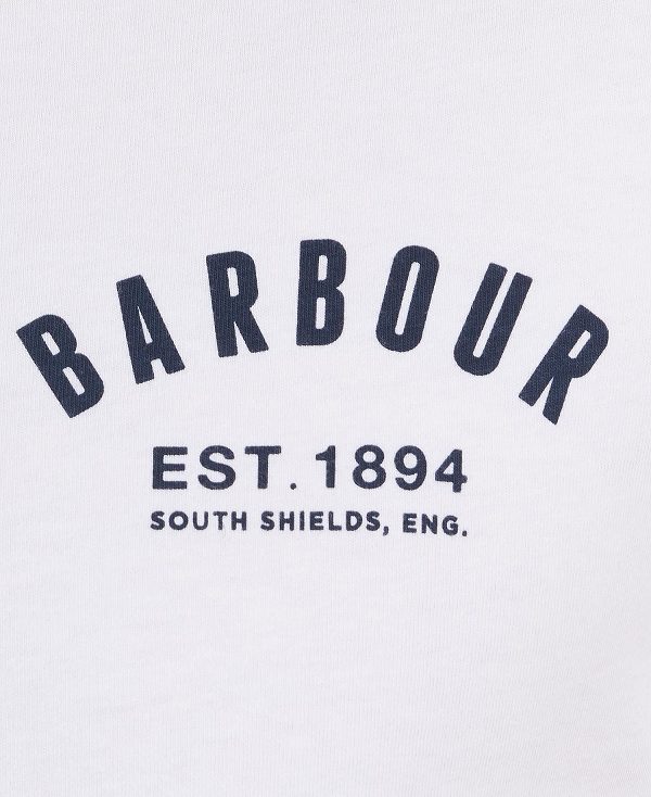 Barbour Preppy T-shirt Hvide | BABO88263