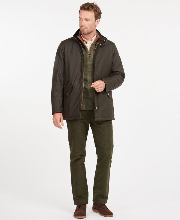 Barbour Prestbury Wax Jacket Olivengrøn | BABO87285