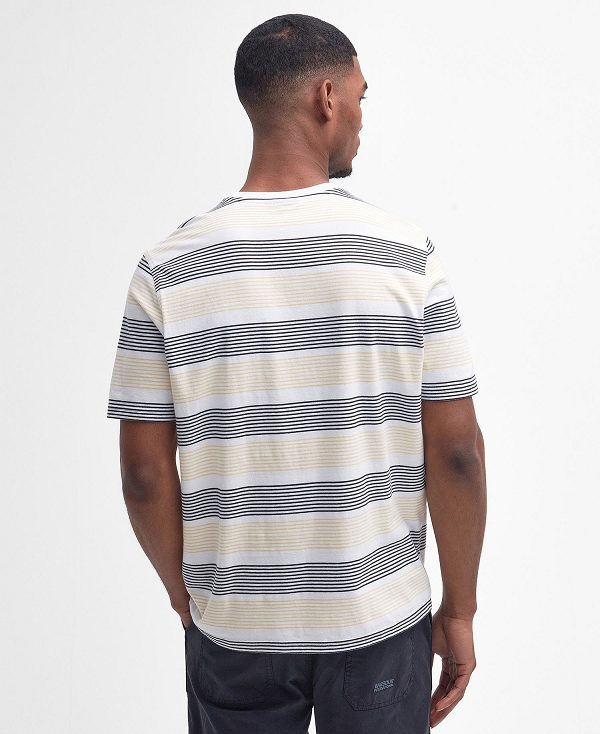 Barbour Putney Striped T-shirt Hvide | BABO88359