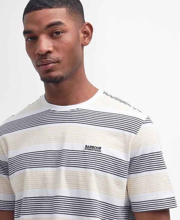 Barbour Putney Striped T-shirt Hvide | BABO88359