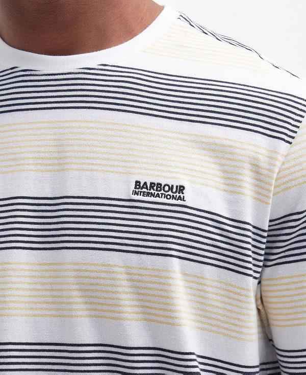 Barbour Putney Striped T-shirt Hvide | BABO88359