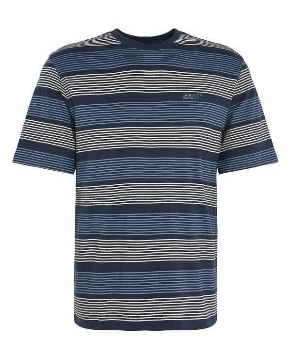 Barbour Putney Striped T-shirt Mørkeblå | BABO88333