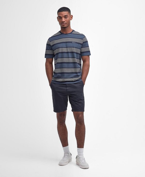 Barbour Putney Striped T-shirt Mørkeblå | BABO88333