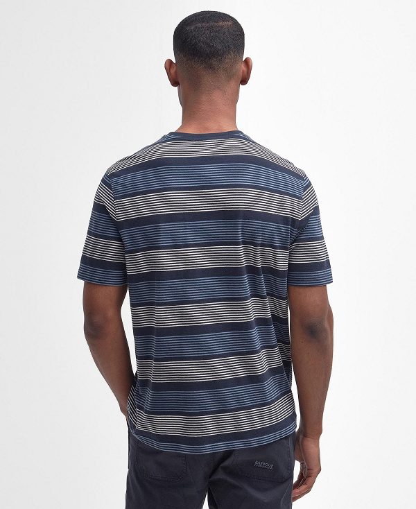 Barbour Putney Striped T-shirt Mørkeblå | BABO88333