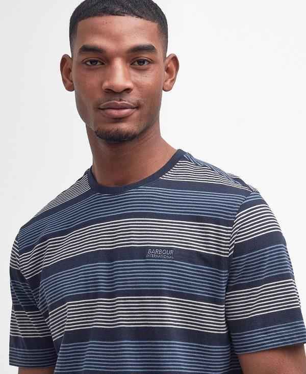 Barbour Putney Striped T-shirt Mørkeblå | BABO88333