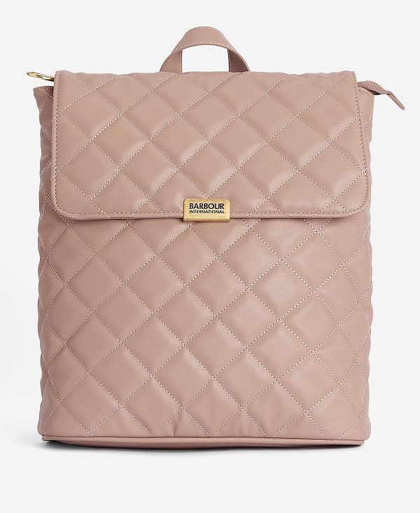 Barbour Quilted Hoxton Backpack Abrikos | BABO89963