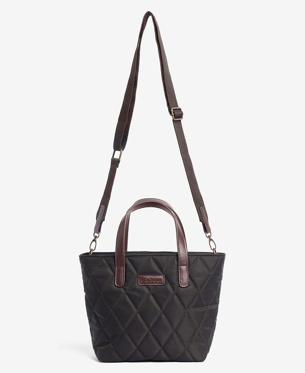 Barbour Quilted Mini Tote Bag Olivengrøn | BABO89981