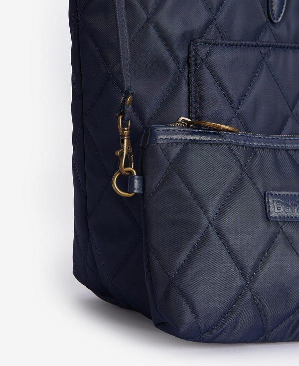 Barbour Quilted Tote Bag Mørkeblå | BABO89973