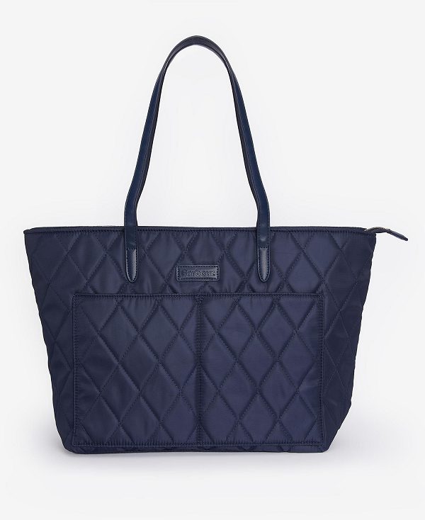 Barbour Quilted Tote Bag Mørkeblå | BABO89973