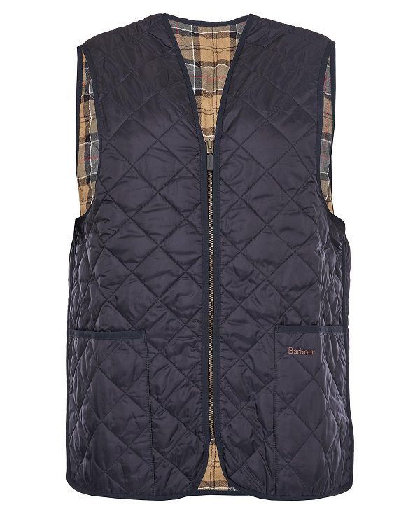 Barbour Quilted Zip-in Liner Mørkeblå | BABO87515