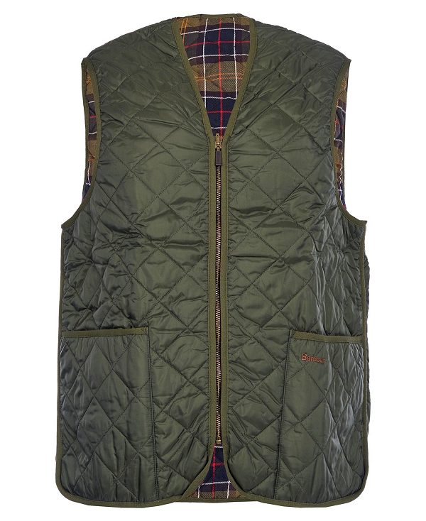 Barbour Quilted Zip-in Liner Olivengrøn | BABO87513