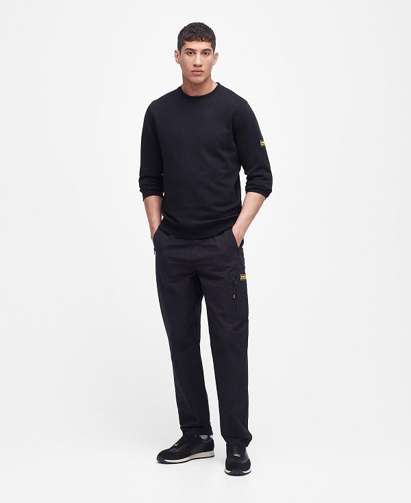 Barbour Racer Badge Crew Neck Sweatshirt Gul | BABO88439